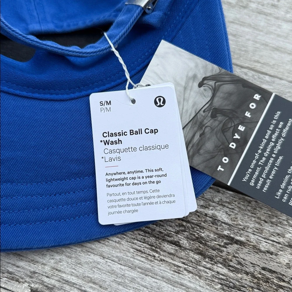 LULULEMON Classic Ball Cap hat Wash Blue‎ NWT SIZE SMALL MEDIUM